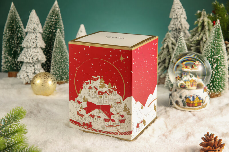 クリスマス装飾 赤いトラックオルゴール サンタクロース スノードーム クリスマス オルゴール クリスタルボール スノーボール